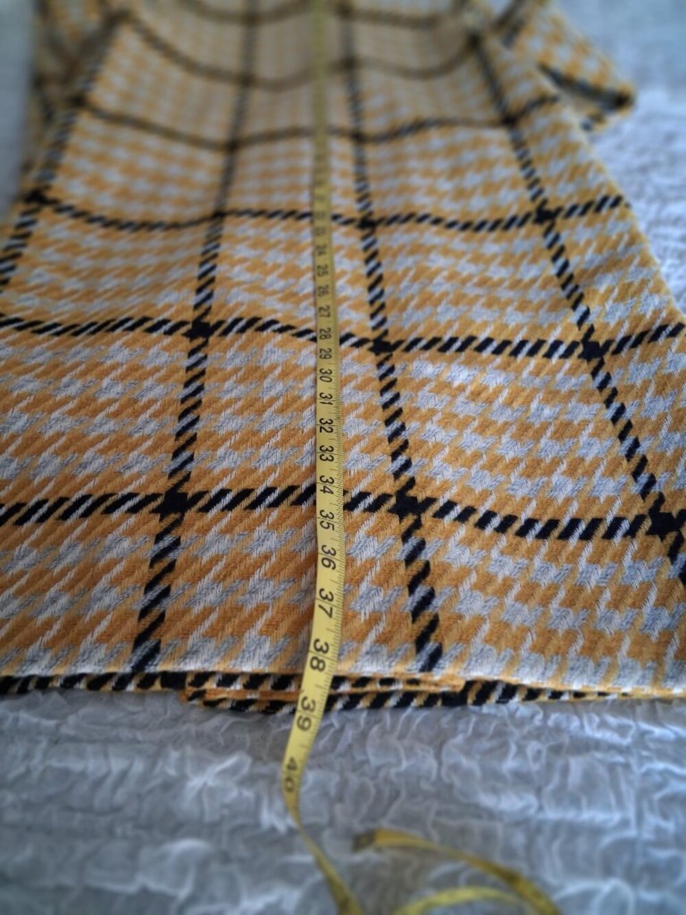 River Island Yellow Plaid Double-Breasted Coat - Picture 10 of 10